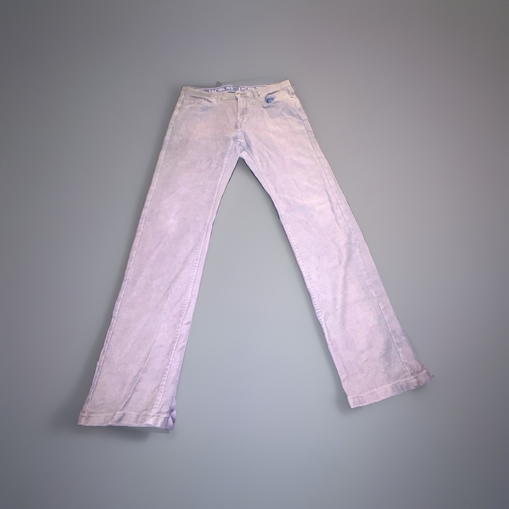 Jachs NY Mens Gray Denim Jeans Straight Fit Mid Rise Medium Wash 5-Pocket 32x27